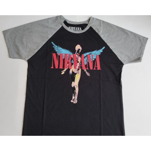 Nirvana - In Utero Official Raglan T Shirt ( Men L ) ***READY TO SHIP from Hong Kong***